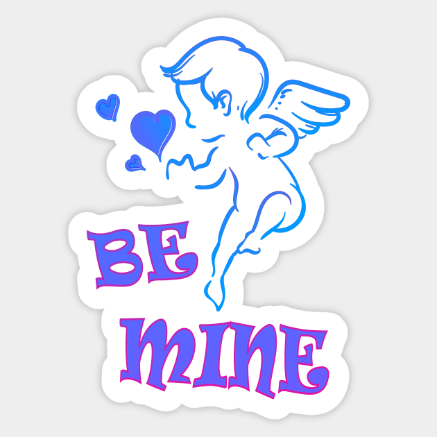 Be Mine - Cupid Angel Sticker by AlondraHanley